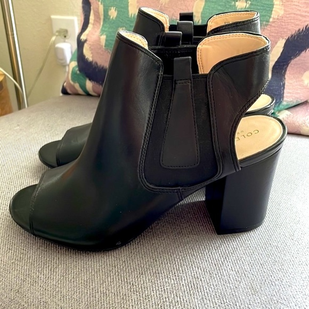 NWOT Cole Haan Women’s Peep Toe Leather Bootie